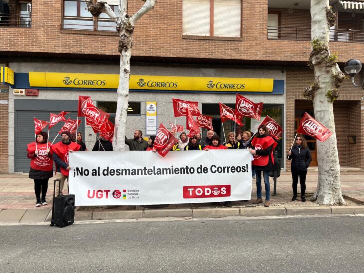 El Sector Postal De Ugt Se Concentra En Santo Domingo Para Denunciar La