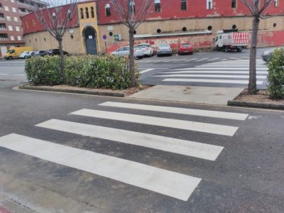 Paso de peatones junto a la Plaza de Toros